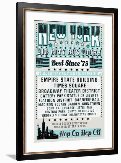 New York Tours '73-The Vintage Collection-Framed Art Print