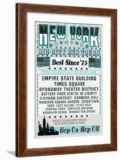 New York Tours '73-The Vintage Collection-Framed Art Print