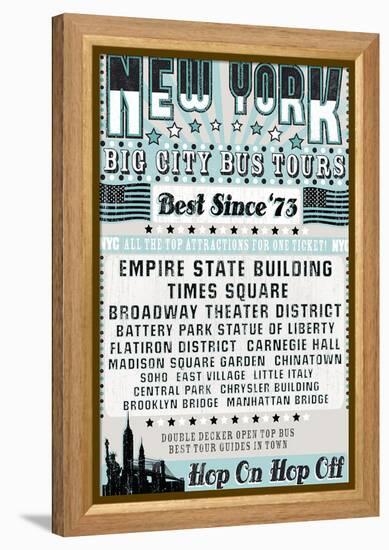 New York Tours '73-The Vintage Collection-Framed Stretched Canvas