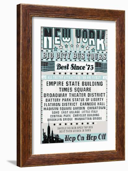 New York Tours '73-The Vintage Collection-Framed Giclee Print