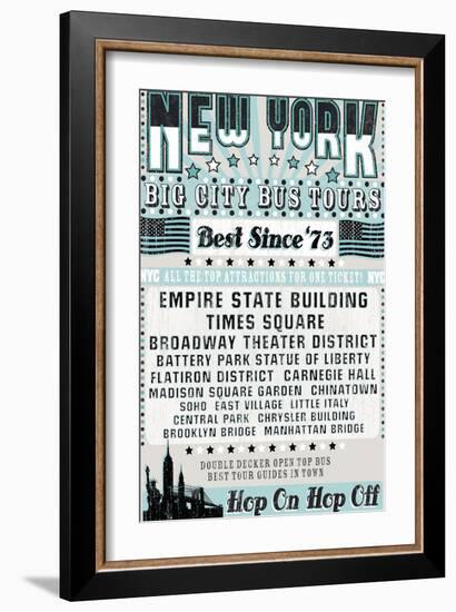 New York Tours '73-The Vintage Collection-Framed Giclee Print