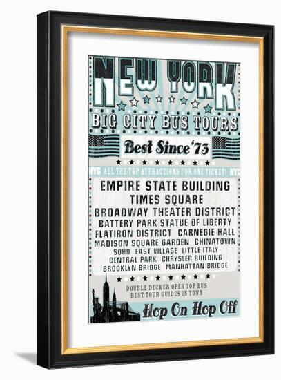 New York Tours '73-The Vintage Collection-Framed Giclee Print