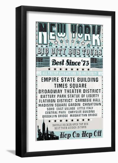 New York Tours '73-The Vintage Collection-Framed Giclee Print