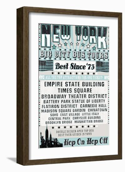 New York Tours '73-The Vintage Collection-Framed Giclee Print