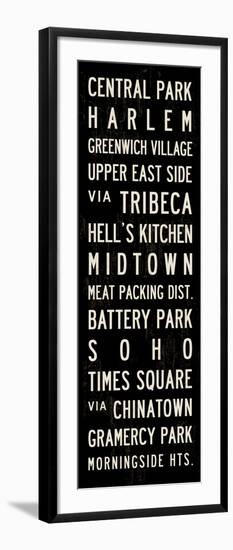 New York Transit Sign-Michael Jon Watt-Framed Giclee Print