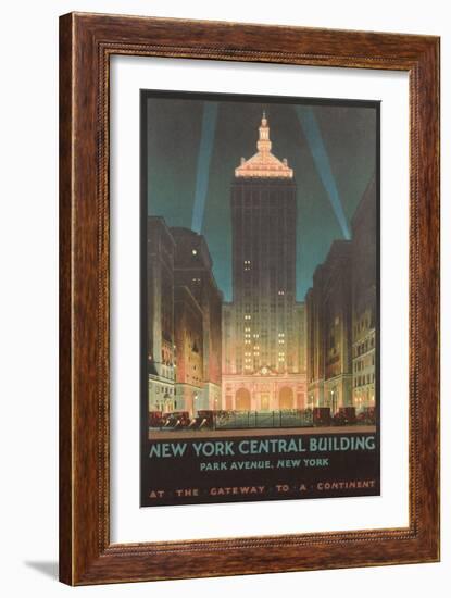 New York Travel Poster-null-Framed Art Print