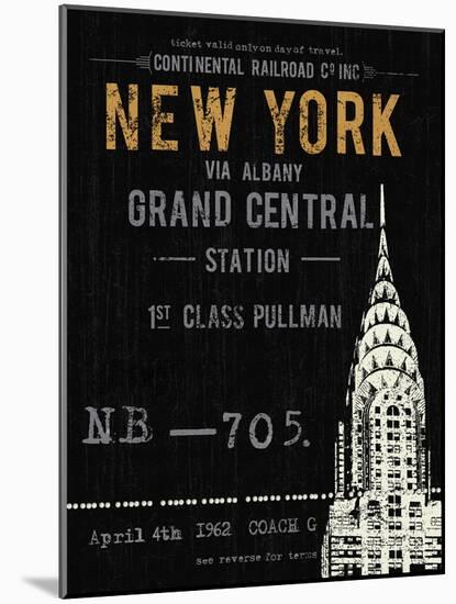 New York Travel-The Vintage Collection-Mounted Giclee Print