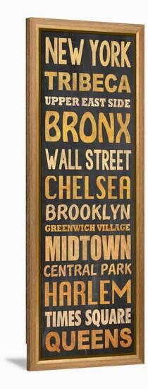 New York Type-Lauren Gibbons-Framed Stretched Canvas