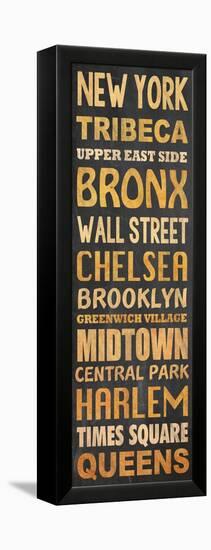 New York Type-Lauren Gibbons-Framed Stretched Canvas