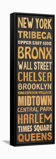 New York Type-Lauren Gibbons-Framed Stretched Canvas