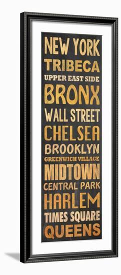 New York Type-Lauren Gibbons-Framed Art Print