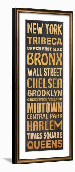 New York Type-Lauren Gibbons-Framed Art Print