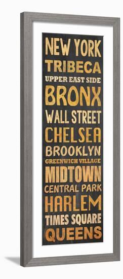 New York Type-Lauren Gibbons-Framed Art Print