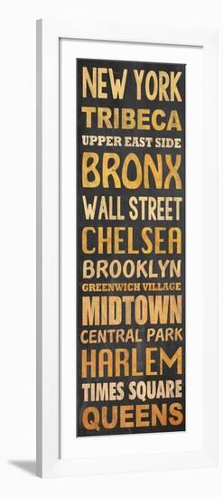 New York Type-Lauren Gibbons-Framed Art Print