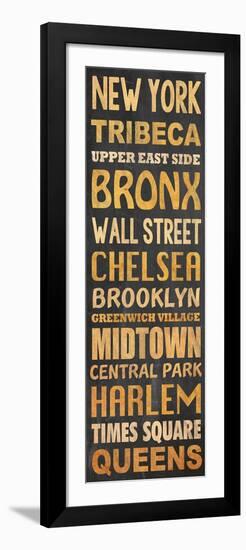 New York Type-Lauren Gibbons-Framed Art Print