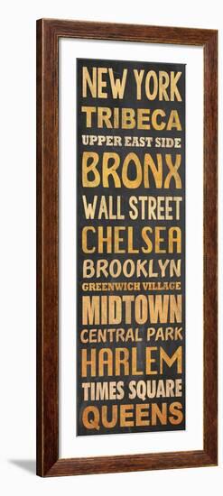 New York Type-Lauren Gibbons-Framed Art Print