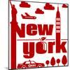 New York Typographical Abstract-jorgenmac-Mounted Art Print