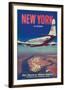 New York USA by Clipper Pan American Airways - Boeing 377-null-Framed Giclee Print
