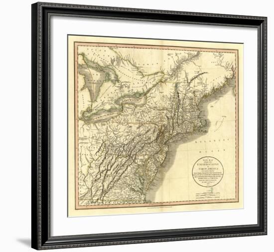 New York, Vermont, New Hampshire, c.1806-John Cary-Framed Art Print