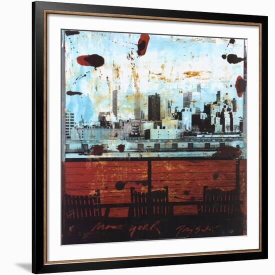 New York, View over Brooklyn-Tony Soulie-Framed Art Print