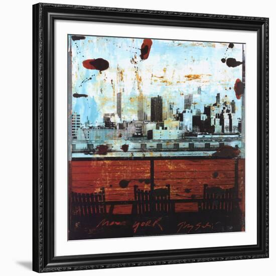 New York, View over Brooklyn-Tony Soulie-Framed Art Print