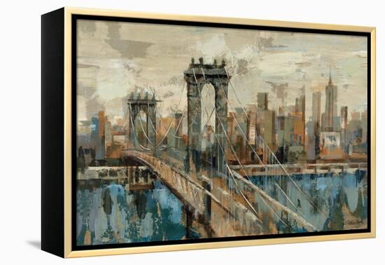 New York View-Silvia Vassileva-Framed Stretched Canvas