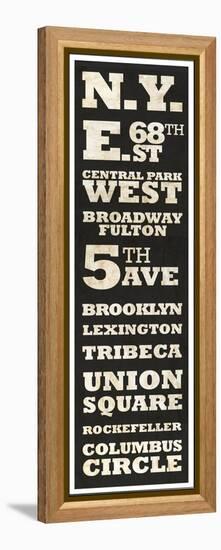 New York Vintage Sign-null-Framed Stretched Canvas