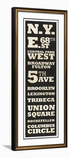 New York Vintage Sign-null-Framed Art Print