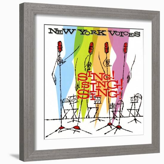 New York Voices - Sing! Sing! Sing!-null-Framed Art Print