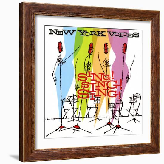 New York Voices - Sing! Sing! Sing!-null-Framed Art Print