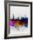 New York Watercolor Skyline 1-NaxArt-Framed Art Print