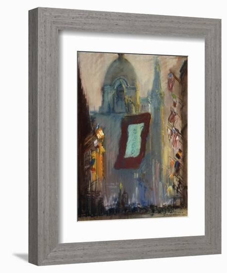 New York with Flags-Arthur Clifton Goodwin-Framed Giclee Print