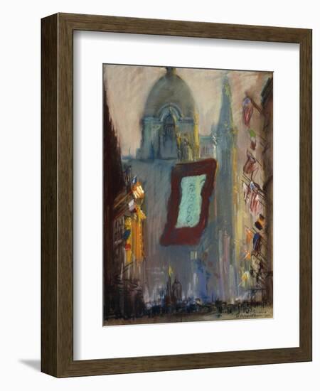 New York with Flags-Arthur Clifton Goodwin-Framed Giclee Print