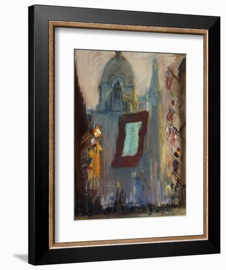 New York with Flags-Arthur Clifton Goodwin-Framed Giclee Print