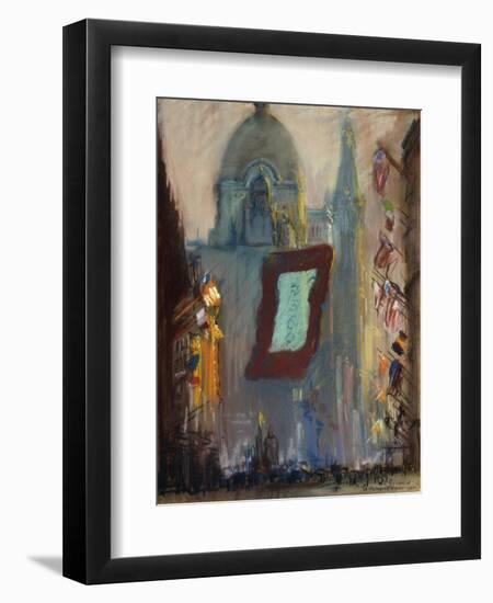 New York with Flags-Arthur Clifton Goodwin-Framed Giclee Print