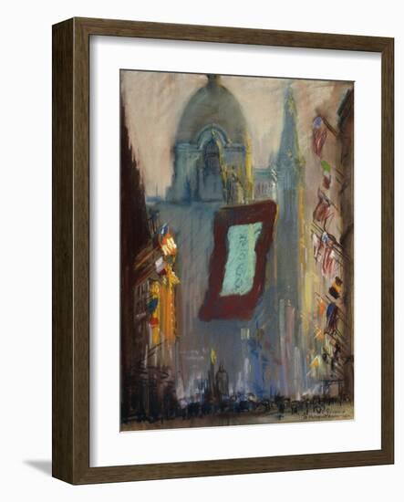 New York with Flags-Arthur Clifton Goodwin-Framed Giclee Print