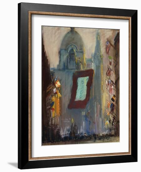 New York with Flags-Arthur Clifton Goodwin-Framed Giclee Print