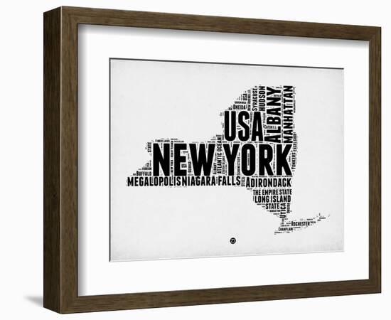 New York Word Cloud 2-NaxArt-Framed Premium Giclee Print