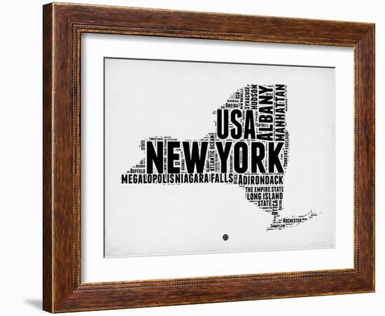 New York Word Cloud 2-NaxArt-Framed Art Print