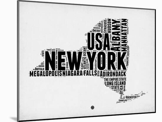 New York Word Cloud 2-NaxArt-Mounted Art Print