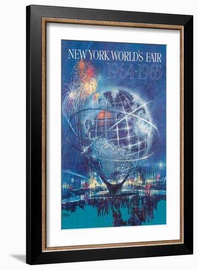New York World’s Fair 1964-1965 - Unisphere Earth Model-Bob Peak-Framed Art Print
