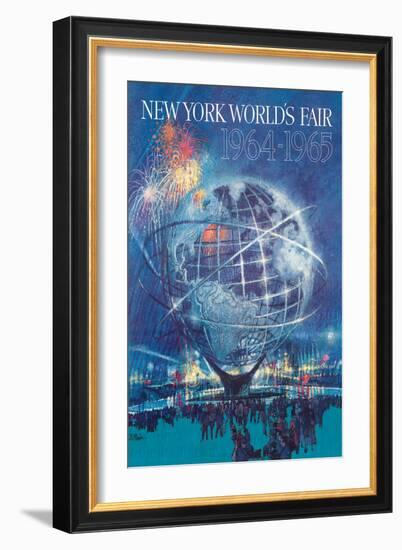 New York World’s Fair 1964-1965 - Unisphere Earth Model-Bob Peak-Framed Art Print