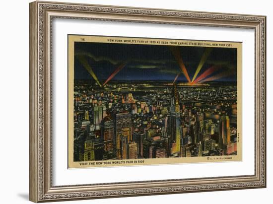 New York World's Fair of 1939 As Seen from Empire State Building-null-Framed Art Print