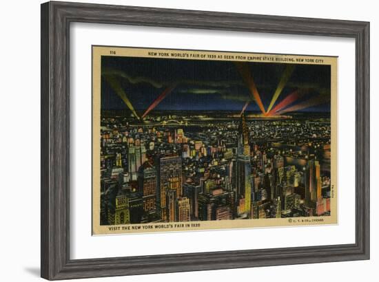 New York World's Fair of 1939 As Seen from Empire State Building-null-Framed Art Print