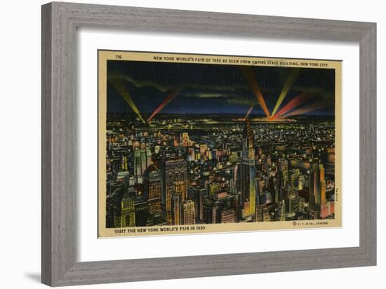 New York World's Fair of 1939 As Seen from Empire State Building-null-Framed Art Print