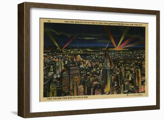 New York World's Fair of 1939 As Seen from Empire State Building-null-Framed Art Print