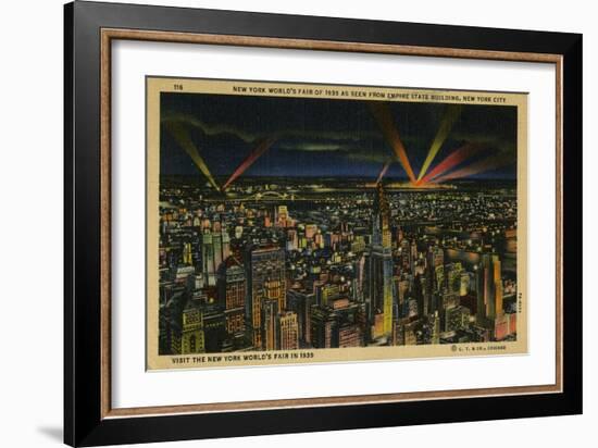 New York World's Fair of 1939 As Seen from Empire State Building-null-Framed Art Print