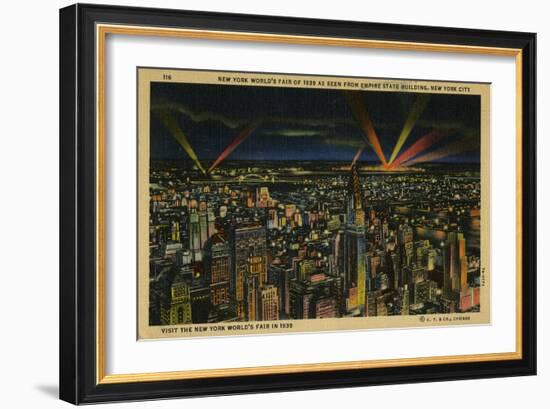 New York World's Fair of 1939 As Seen from Empire State Building--Framed Art Print