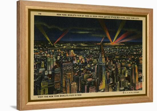 New York World's Fair of 1939 As Seen from Empire State Building-null-Framed Stretched Canvas