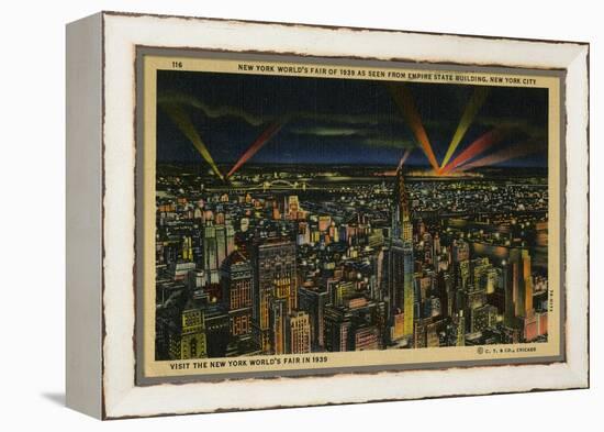 New York World's Fair of 1939 As Seen from Empire State Building-null-Framed Stretched Canvas